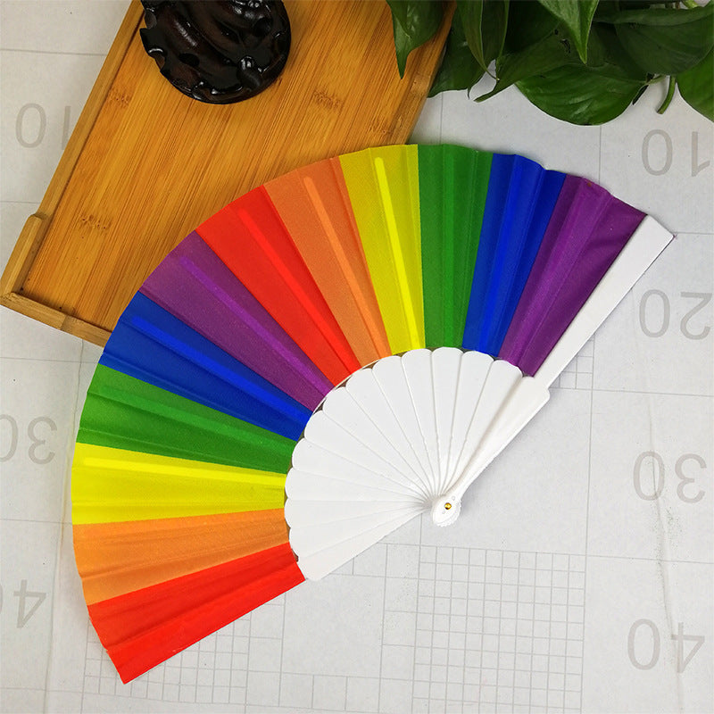 Rainbow Fan / Pride Fan Festival Fan - 21cm 23cm 33cm