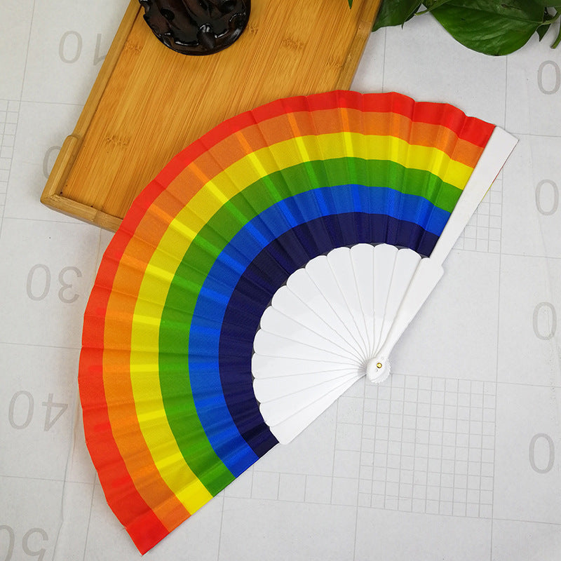 Rainbow Fan / Pride Fan Festival Fan - 21cm 23cm 33cm