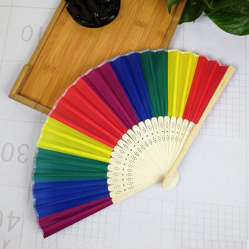 Rainbow Fan / Pride Fan Festival Fan - 21cm 23cm 33cm