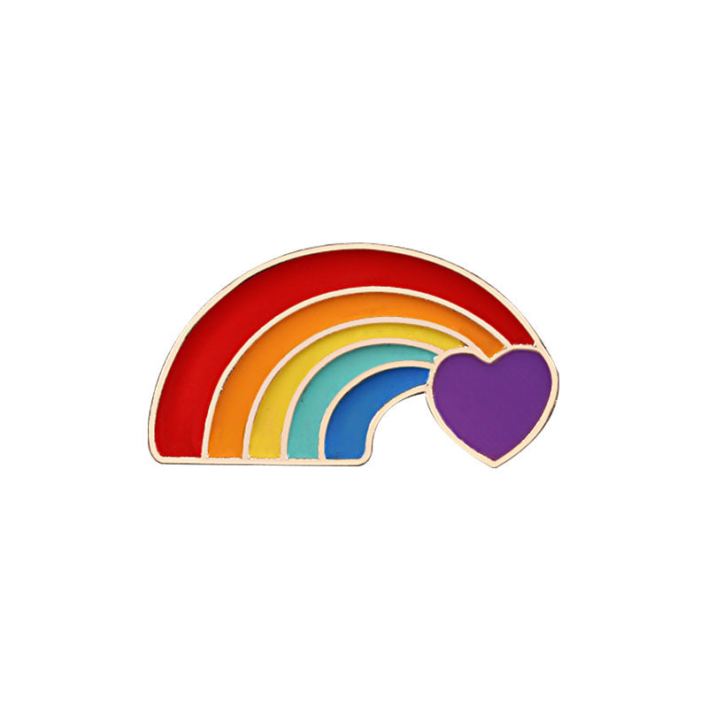 Rainbow Corsage Metal Badge, Gay Brooch Pin, Coat Accessories, Anti-fade Pin Buckle Jewelry