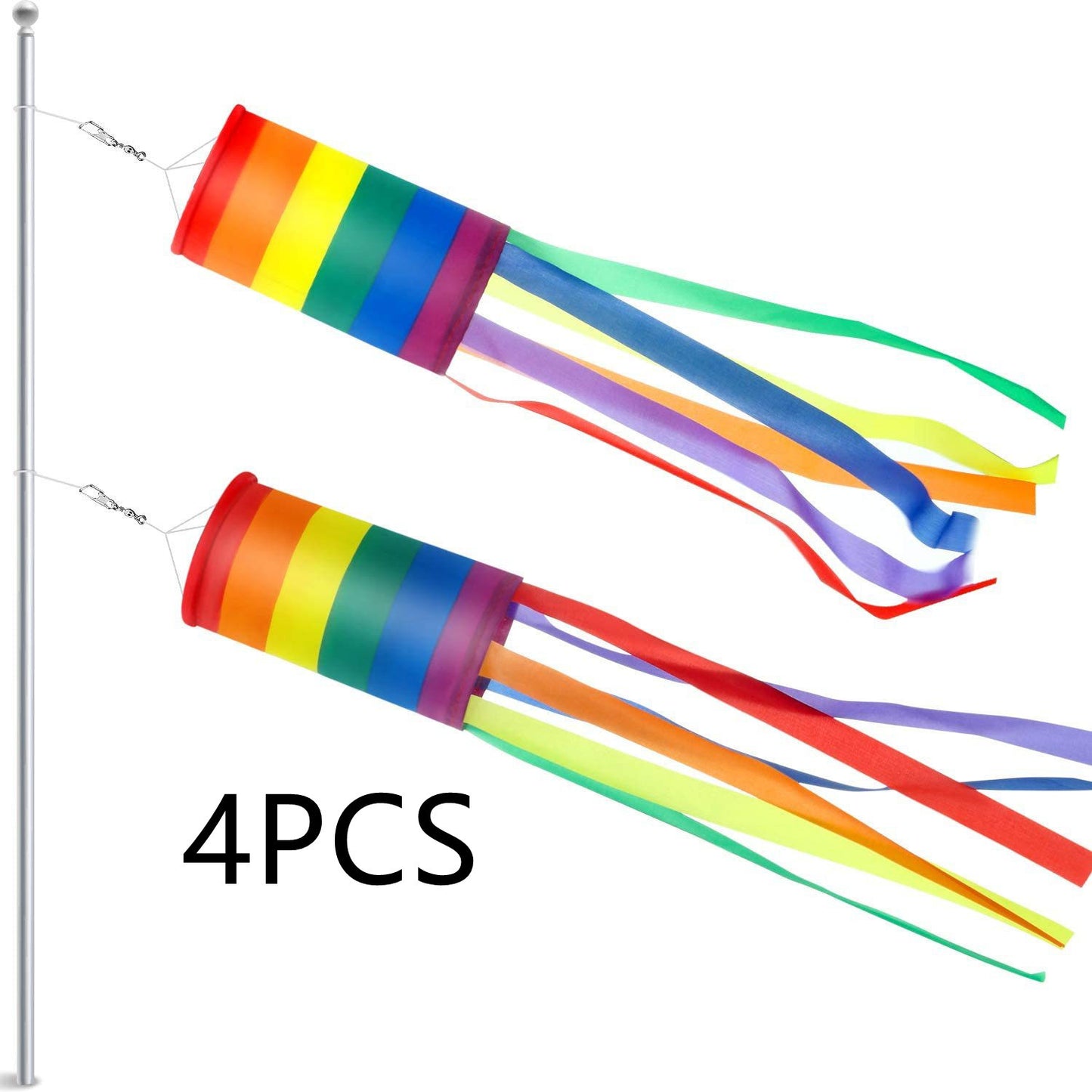 Rainbow Hair Dryer Flag Outdoor Decorative Flag