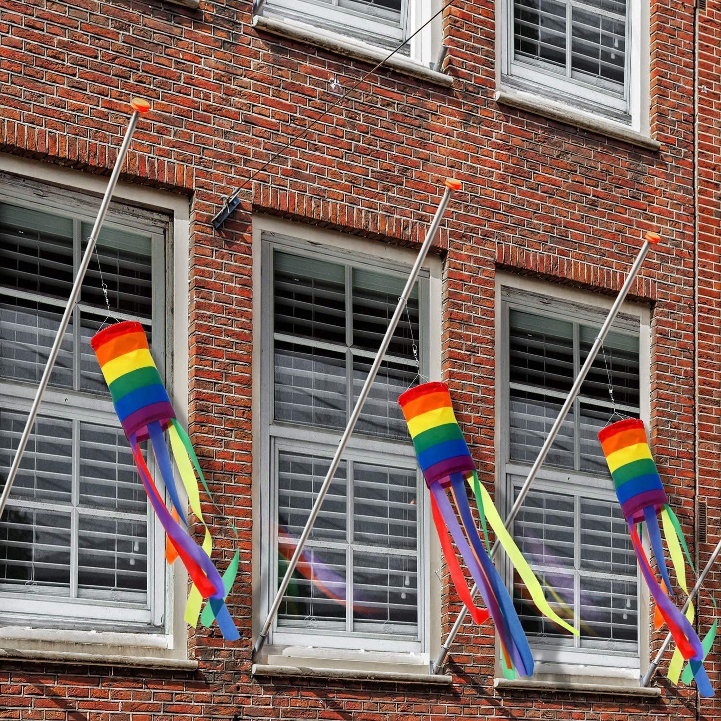 Rainbow Hair Dryer Flag Outdoor Decorative Flag