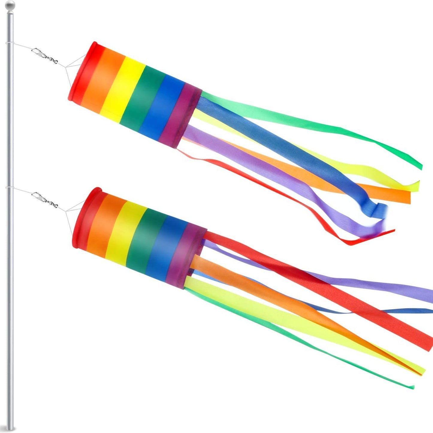 Rainbow Hair Dryer Flag Outdoor Decorative Flag