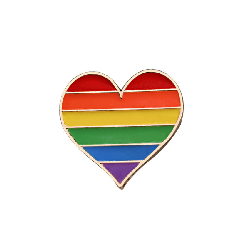 Rainbow Corsage Metal Badge, Gay Brooch Pin, Coat Accessories, Anti-fade Pin Buckle Jewelry