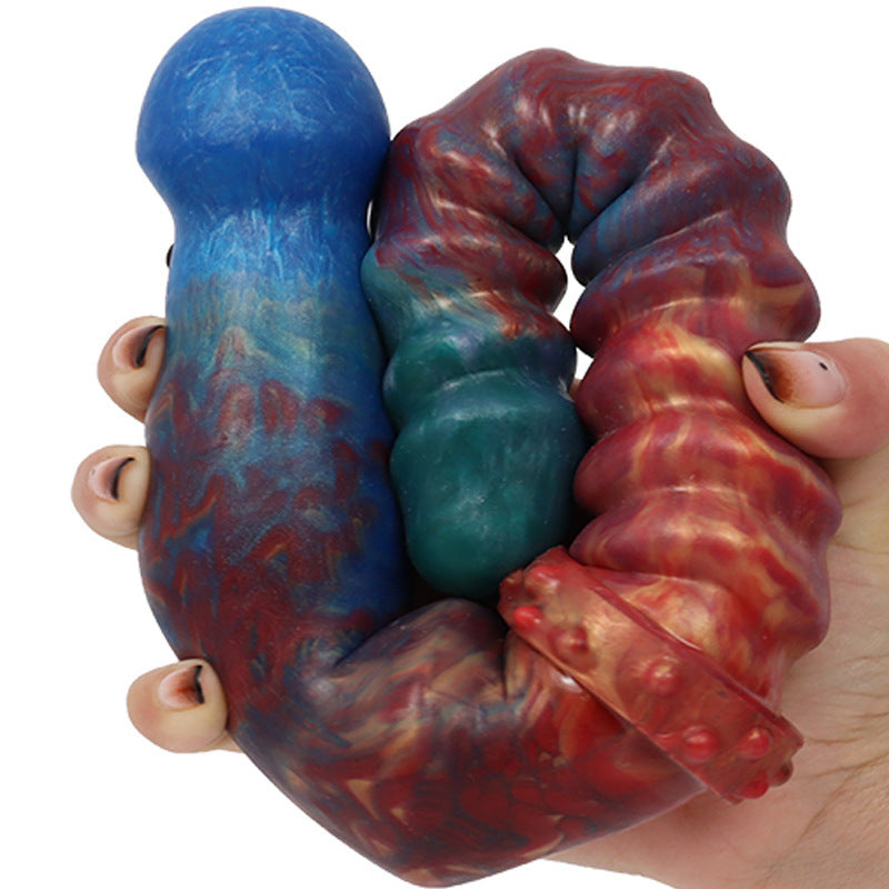 Double Head Dildo Fishbone Pattern sex toy Plug For Women
