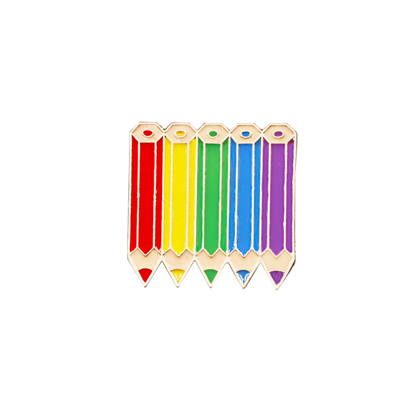 Rainbow Corsage Metal Badge, Gay Brooch Pin, Coat Accessories, Anti-fade Pin Buckle Jewelry