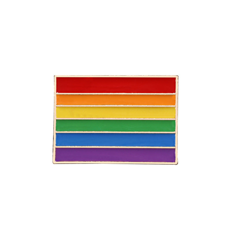 Rainbow Corsage Metal Badge, Gay Brooch Pin, Coat Accessories, Anti-fade Pin Buckle Jewelry