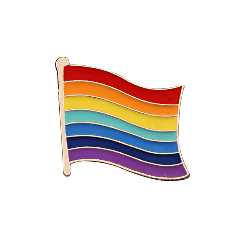 Rainbow Corsage Metal Badge, Gay Brooch Pin, Coat Accessories, Anti-fade Pin Buckle Jewelry