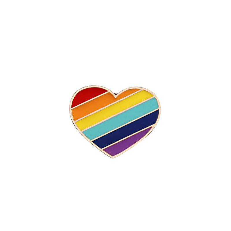 Rainbow Corsage Metal Badge, Gay Brooch Pin, Coat Accessories, Anti-fade Pin Buckle Jewelry