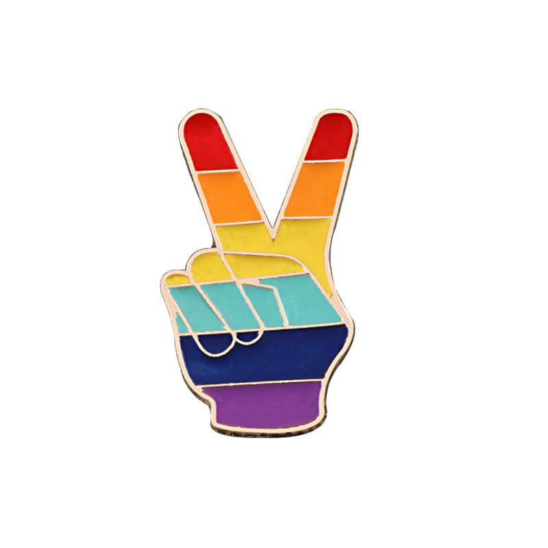Rainbow Corsage Metal Badge, Gay Brooch Pin, Coat Accessories, Anti-fade Pin Buckle Jewelry