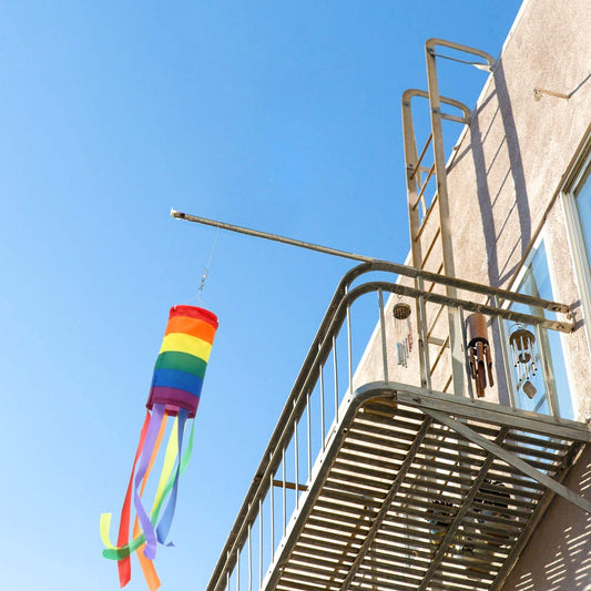 Rainbow Hair Dryer Flag Outdoor Decorative Flag